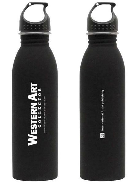 ARTISTS FAVORITE - Western Art Collector Logo - 26 Oz. Black Water Bottle