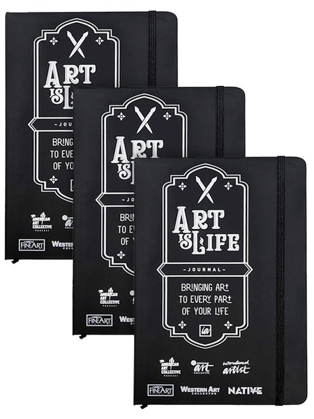 NEW! - Art is Life Journals in Black 3 PACK