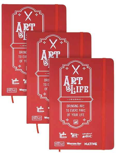 NEW! - Art is Life Journals in Red 3 PACK